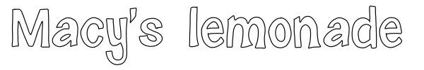 Macy's lemonade font preview